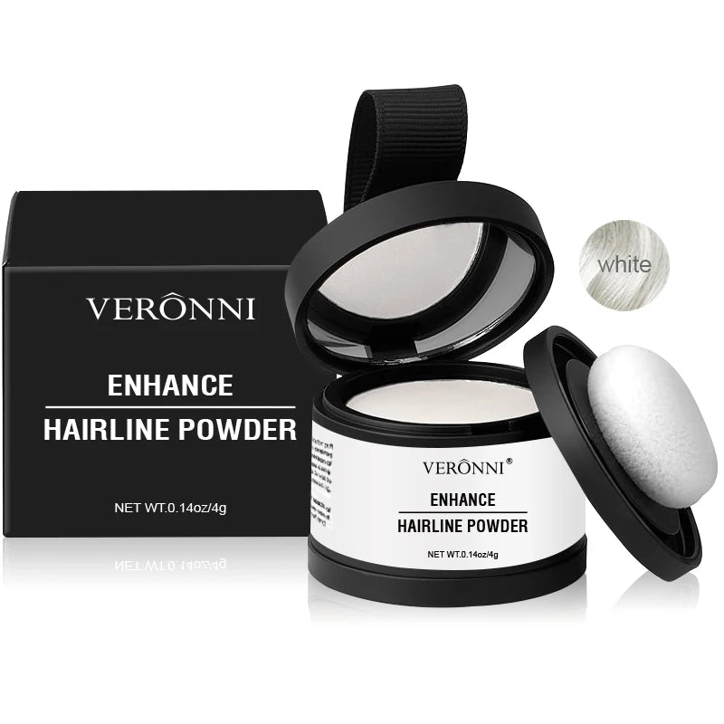 Fluffy Hairline Powder Concealer Temporary Hair Fibers Black Hair Root Cover up Gray Coverage Hairline Shadow Powder Instantly