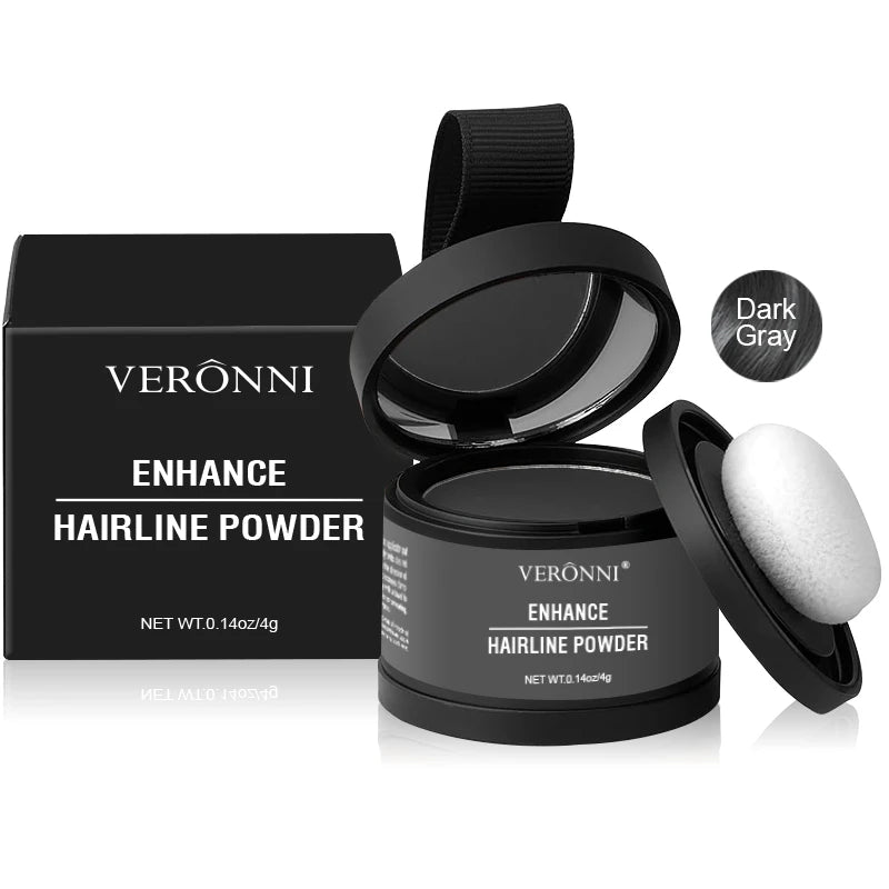 Fluffy Hairline Powder Concealer Temporary Hair Fibers Black Hair Root Cover up Gray Coverage Hairline Shadow Powder Instantly