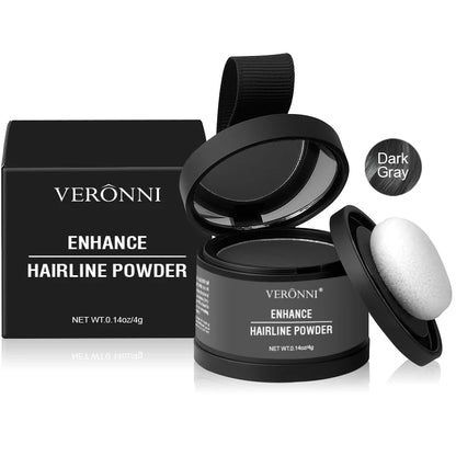 Fluffy Hairline Powder Concealer Temporary Hair Fibers Black Hair Root Cover up Gray Coverage Hairline Shadow Powder Instantly