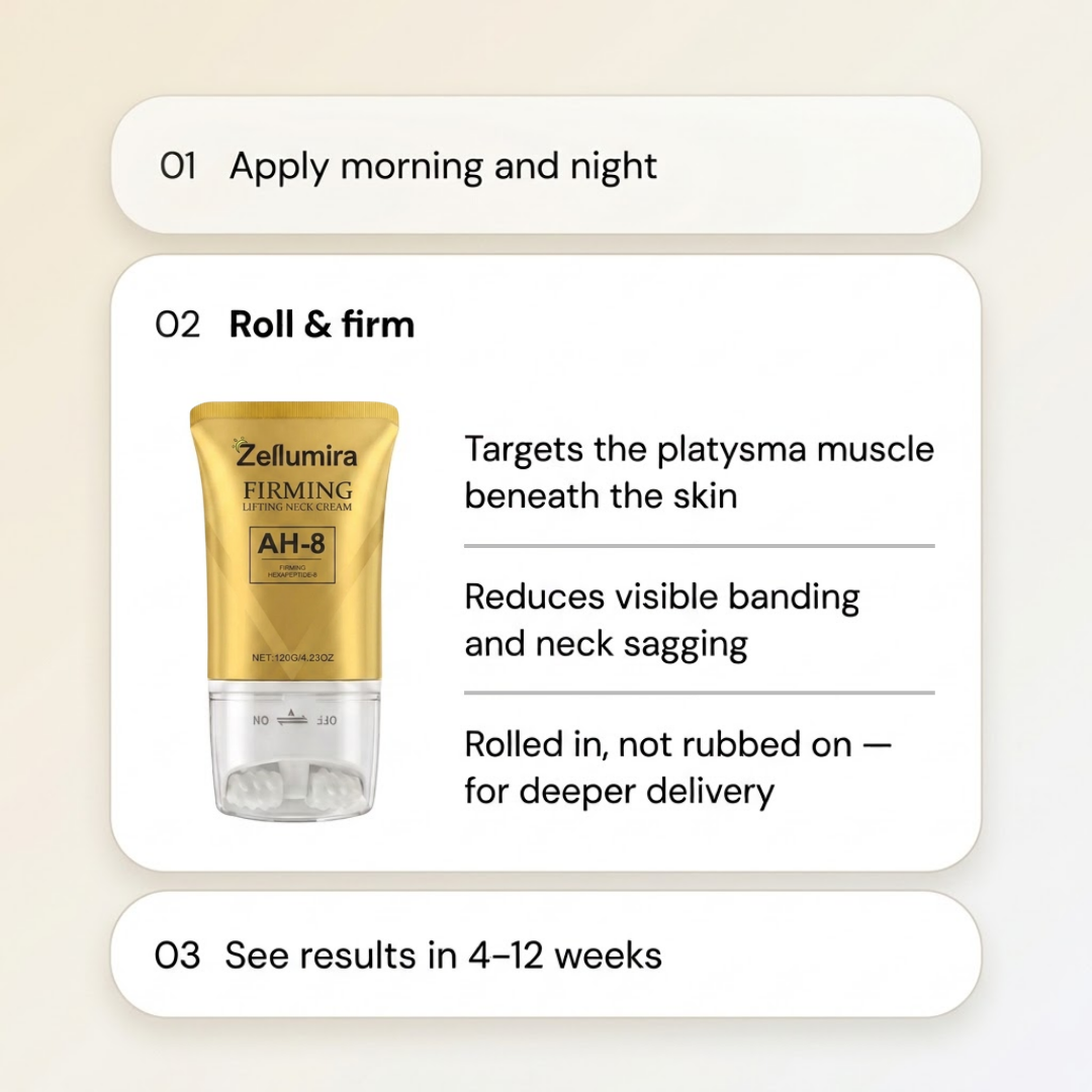 AH-8 Firming Neck Cream Moisturizer anti Aging Smoothing Wrinkles Electric Massage Polypeptide Eye Cream Eye & Neck Skincare Set