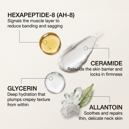 AH-8 Firming Neck Cream Moisturizer anti Aging Smoothing Wrinkles Electric Massage Polypeptide Eye Cream Eye & Neck Skincare Set
