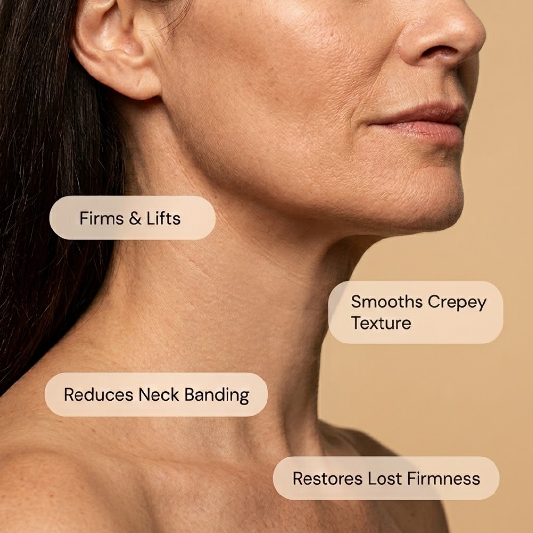 AH-8 Firming Neck Cream Moisturizer anti Aging Smoothing Wrinkles Electric Massage Polypeptide Eye Cream Eye & Neck Skincare Set