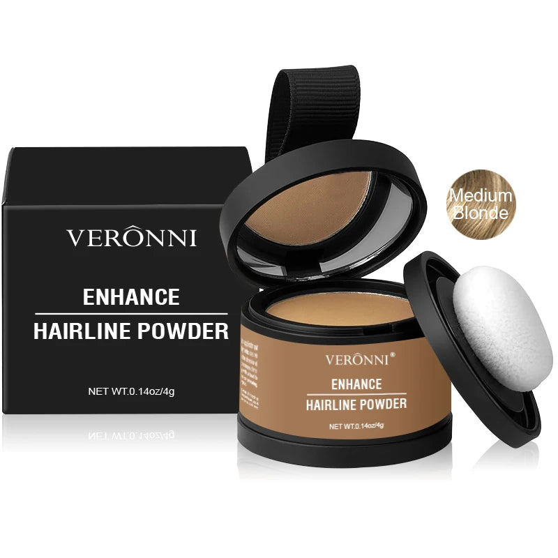 Fluffy Hairline Powder Concealer Temporary Hair Fibers Black Hair Root Cover up Gray Coverage Hairline Shadow Powder Instantly