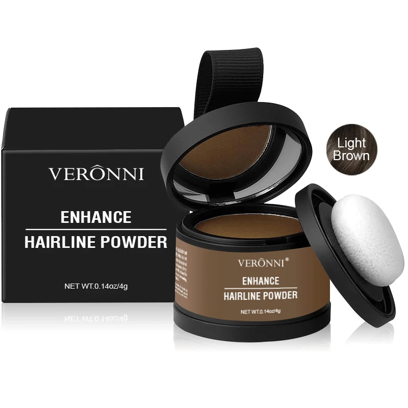 Fluffy Hairline Powder Concealer Temporary Hair Fibers Black Hair Root Cover up Gray Coverage Hairline Shadow Powder Instantly