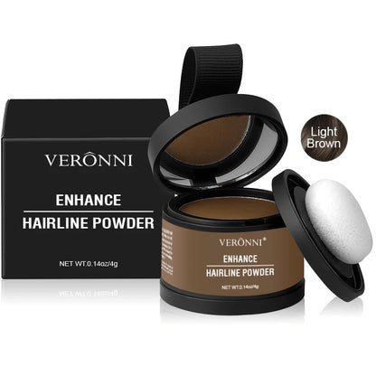 Fluffy Hairline Powder Concealer Temporary Hair Fibers Black Hair Root Cover up Gray Coverage Hairline Shadow Powder Instantly