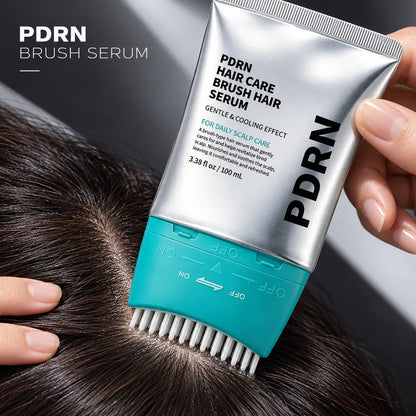 PDRN Brush Hair Serum 100Ml Cooling Nourishing Scalp Care Serum Gentle Soothing Scalp Treatment for Daily Hair Care