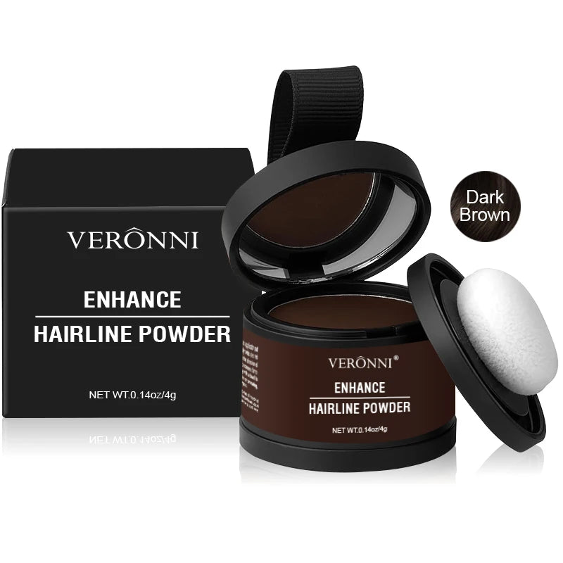 Fluffy Hairline Powder Concealer Temporary Hair Fibers Black Hair Root Cover up Gray Coverage Hairline Shadow Powder Instantly