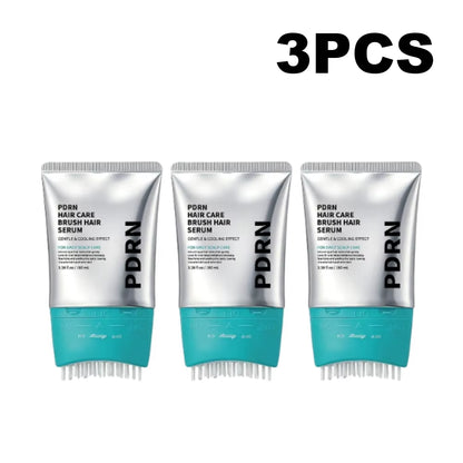 PDRN Brush Hair Serum 100Ml Cooling Nourishing Scalp Care Serum Gentle Soothing Scalp Treatment for Daily Hair Care
