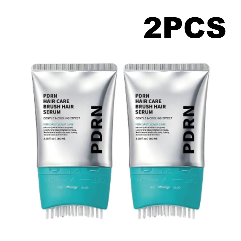 PDRN Brush Hair Serum 100Ml Cooling Nourishing Scalp Care Serum Gentle Soothing Scalp Treatment for Daily Hair Care