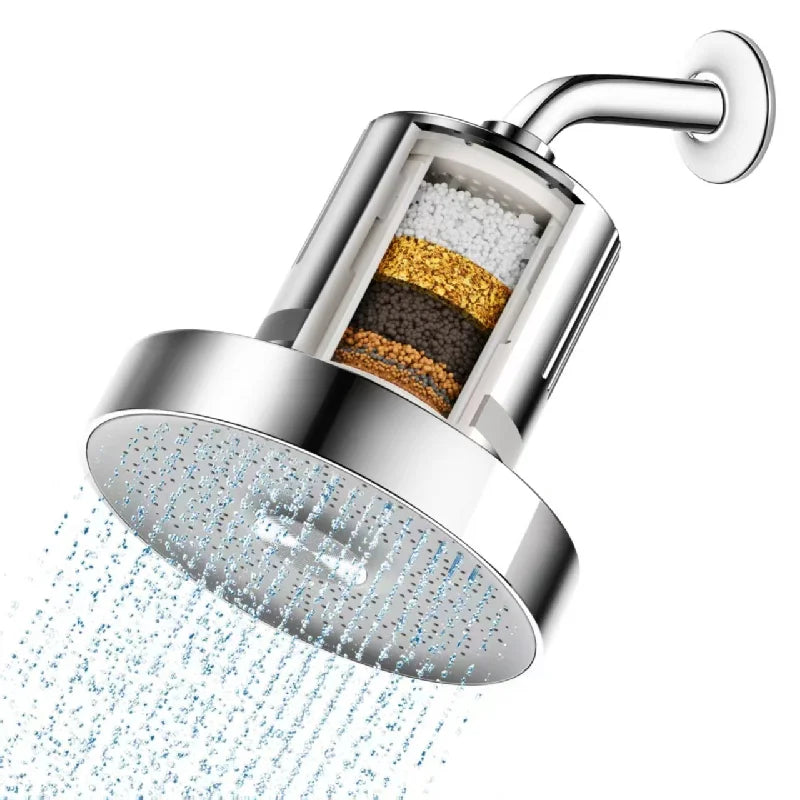 Filtered Shower Head, Hard Water Filter Reduces Hair Shedding and Dry Skin, High Pressure Shower Accessories for Home Bathroom
