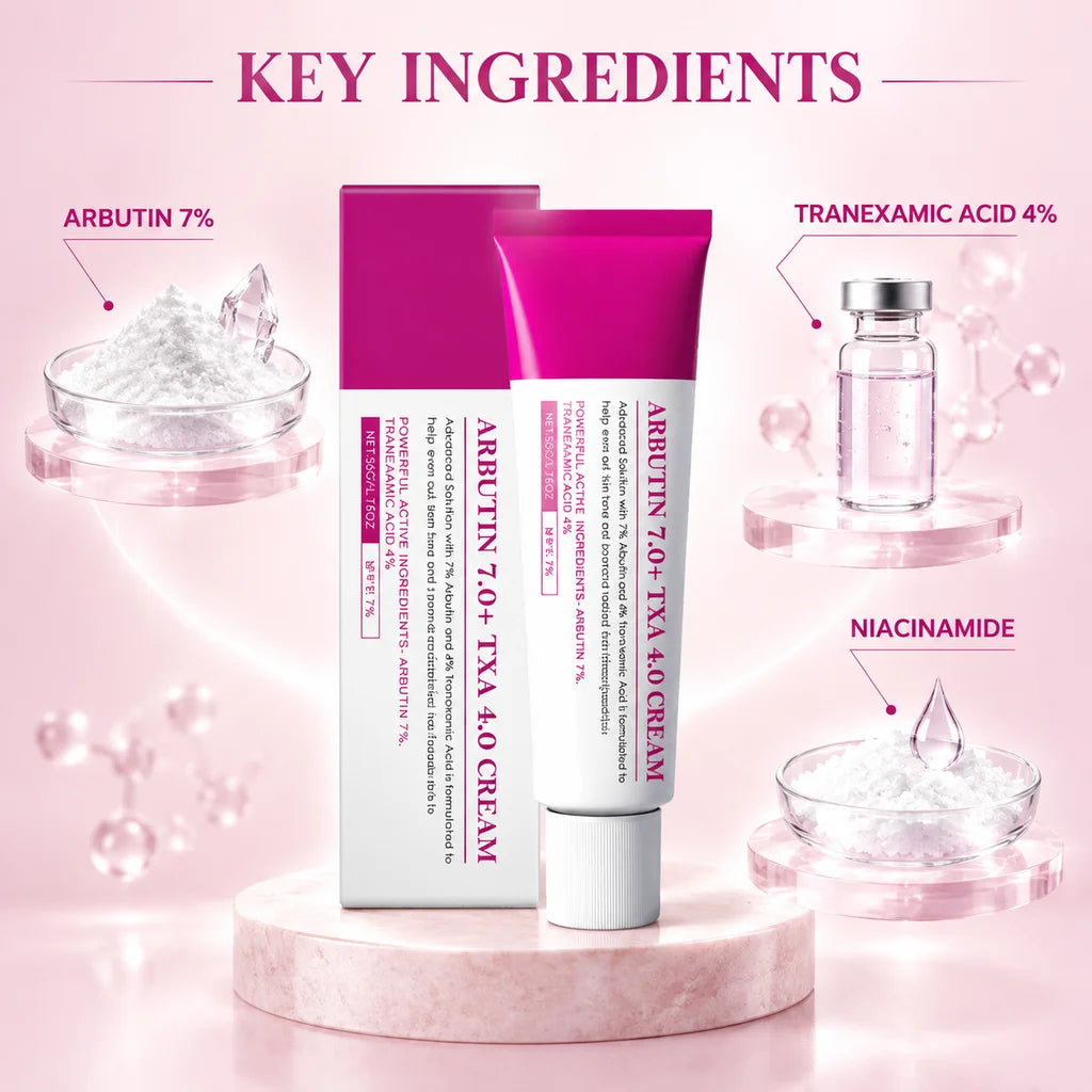 Arbutin TXA Face Cream Moisturizer Evens Skin Tone Deep Moisturizing Lightweight Hydrating for Women Men All Skin Types Daily Ca