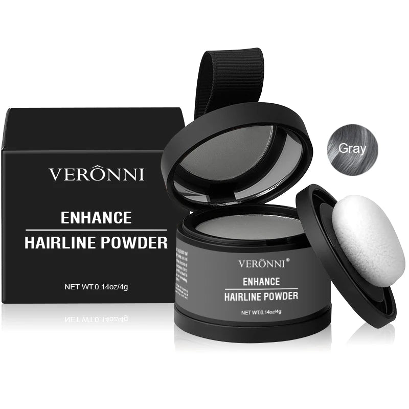 Fluffy Hairline Powder Concealer Temporary Hair Fibers Black Hair Root Cover up Gray Coverage Hairline Shadow Powder Instantly