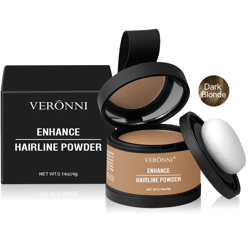 Fluffy Hairline Powder Concealer Temporary Hair Fibers Black Hair Root Cover up Gray Coverage Hairline Shadow Powder Instantly