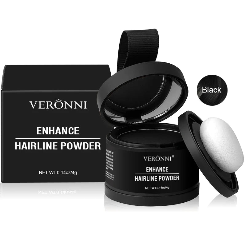 Fluffy Hairline Powder Concealer Temporary Hair Fibers Black Hair Root Cover up Gray Coverage Hairline Shadow Powder Instantly
