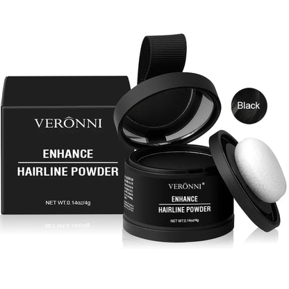 Fluffy Hairline Powder Concealer Temporary Hair Fibers Black Hair Root Cover up Gray Coverage Hairline Shadow Powder Instantly