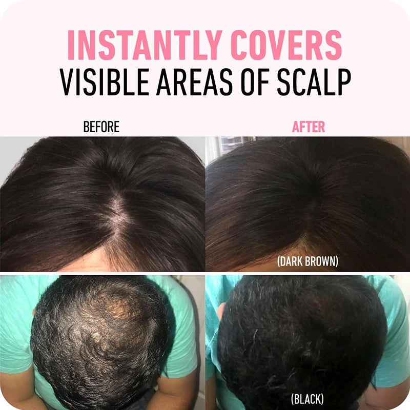 Fluffy Hairline Powder Concealer Temporary Hair Fibers Black Hair Root Cover up Gray Coverage Hairline Shadow Powder Instantly