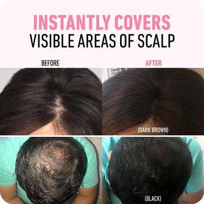 Fluffy Hairline Powder Concealer Temporary Hair Fibers Black Hair Root Cover up Gray Coverage Hairline Shadow Powder Instantly