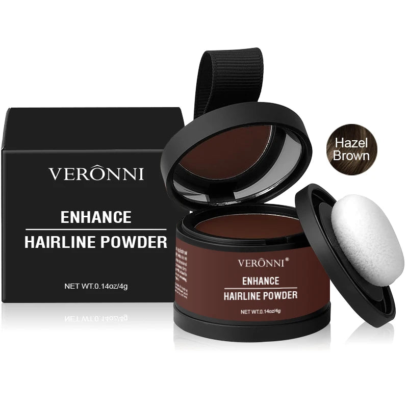 Fluffy Hairline Powder Concealer Temporary Hair Fibers Black Hair Root Cover up Gray Coverage Hairline Shadow Powder Instantly